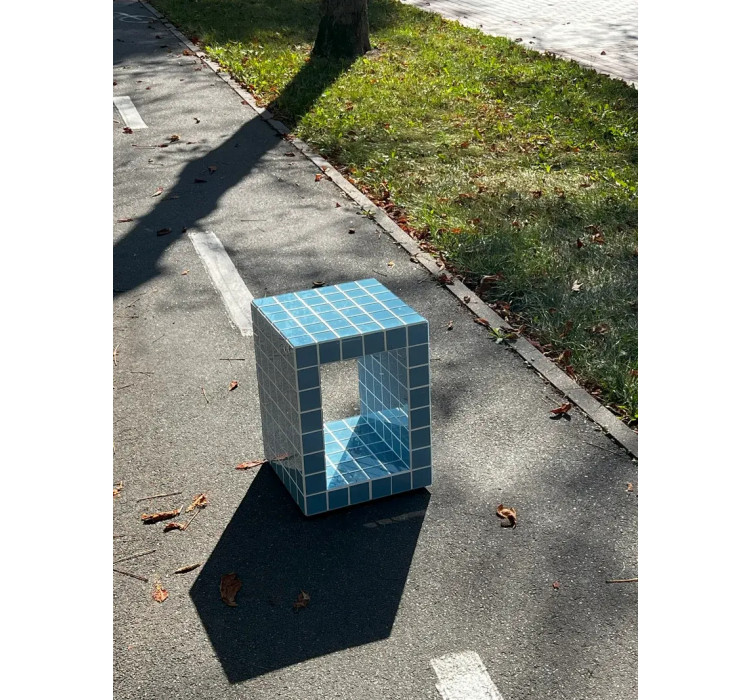 Кавовий столик Cube Hole 45/32 см. Tile 5 см.2